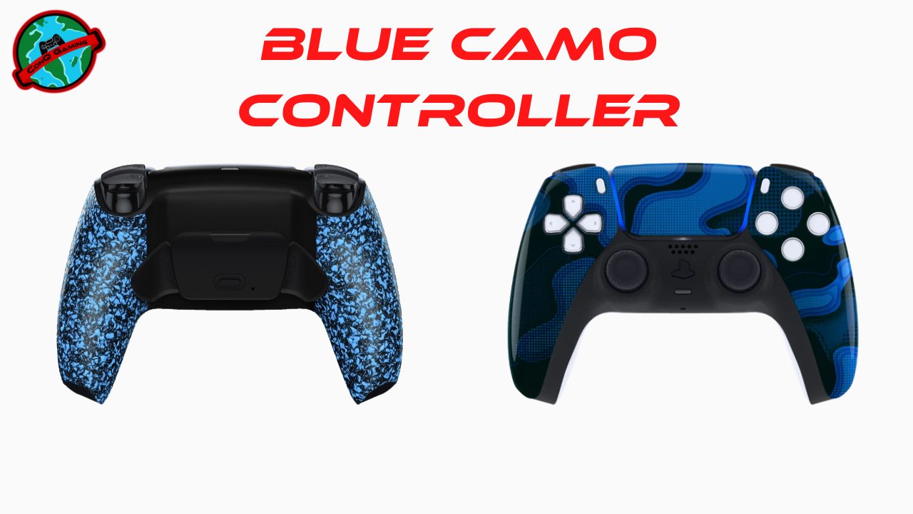 Blue Camouflage Custom PS5 Controller