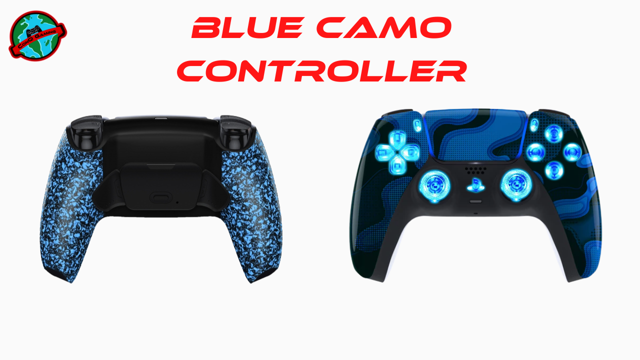 Blue Camouflage Custom PS5 Controller